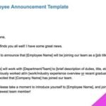 New Employee Announcement Email Template